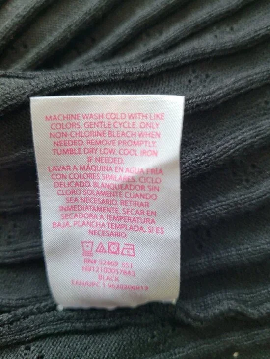 VTG Y2K Tank Top Black Eyelet Womens Jrs XL Cropped Fairy Grunge Gothic Stretch - Picture 8 of 15